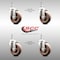 Service Caster 4 Inch 316SS High Temp Glass Filled Nylon 12mm Threaded Stem Caster Set SCC SCC-SS316TS20S414-GFNSHT-M1215-4 - alternate 3
